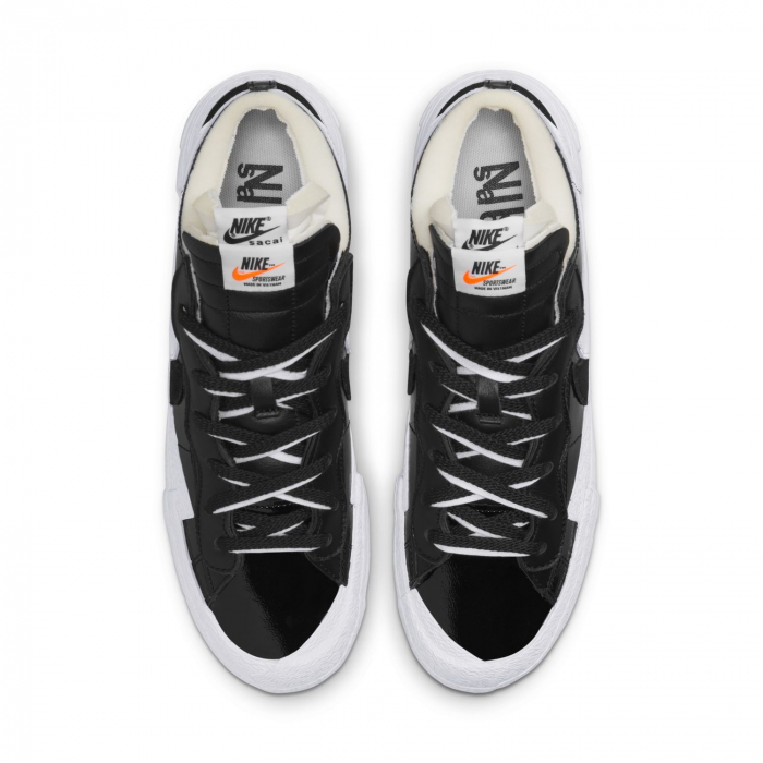 Nike Pantofi sport Nike Blazer Low / Sacai Black Patent Leather - sneakerit.ro [6]