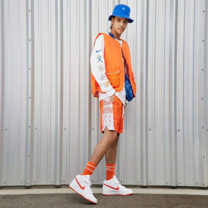 SNEAKERS BARBATI Pantofi sport Nike Dunk Hi Retro White Picante Red - sneakerit.ro [6]