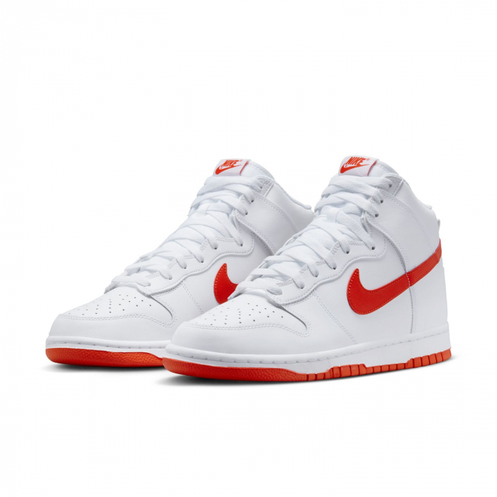 SNEAKERS BARBATI Pantofi sport Nike Dunk Hi Retro White Picante Red - sneakerit.ro [2]