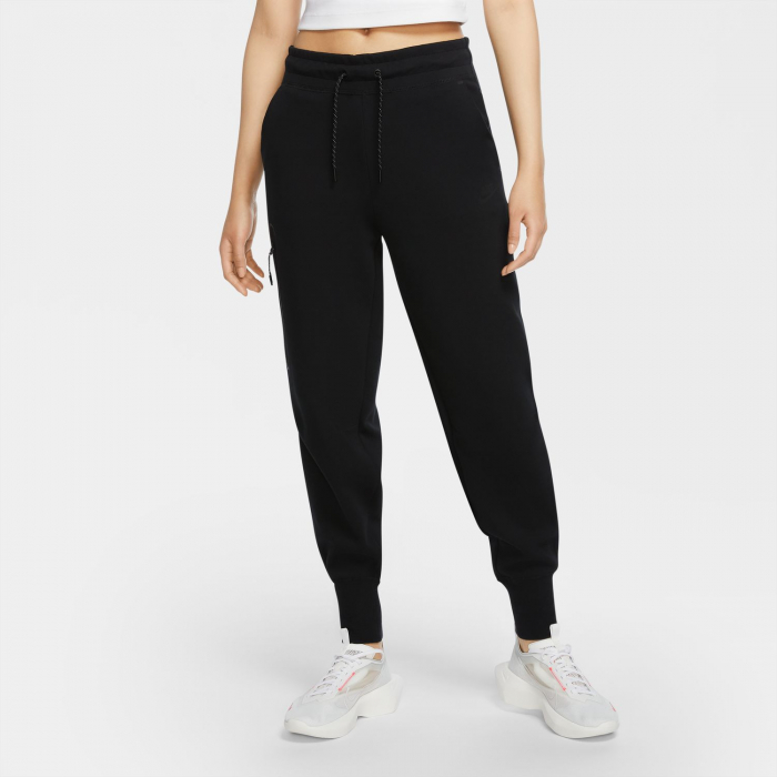 Haine Sport Dama Pantaloni Nike W Nsw Tech Fleece Essntl Hr Pants Black/Black - sneakerit.ro [2]