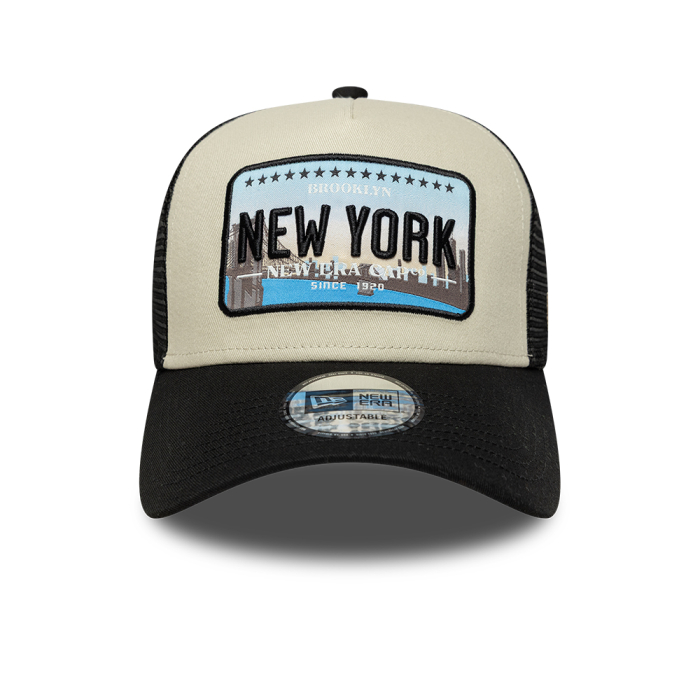 NOUTATI Sapca New Era Licence Plate 9FORTY A-Frame Trucker Adjustable Cap Black - sneakerit.ro [2]