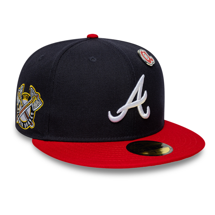 SALE Sapca New Era MLB Icon Atlanta Braves  59FIFTY Fitted Cap Navy & Red - sneakerit.ro [3]