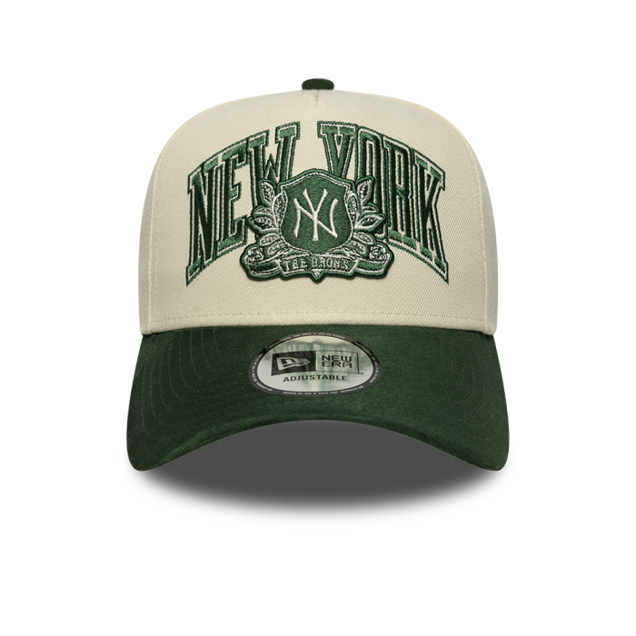 SALE Sapca New Era MLB  New York Yankees Suede  9FORTY E-Frame Adjustable Cap Cream & Green - sneakerit.ro [2]