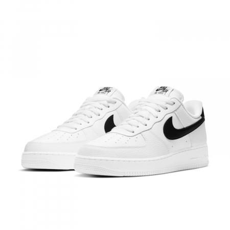 Nike Pantofi sport Nike Air Force 1 '07 White Black Pebbled Leather - sneakerit.ro [1]