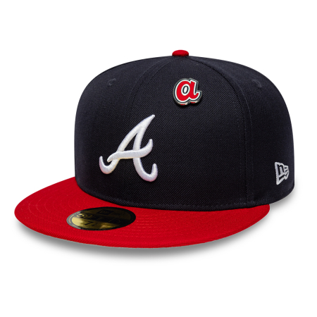 SALE - Sapca New Era MLB Icon Atlanta Braves  59FIFTY Fitted Cap Navy & Red + sneakerit.ro