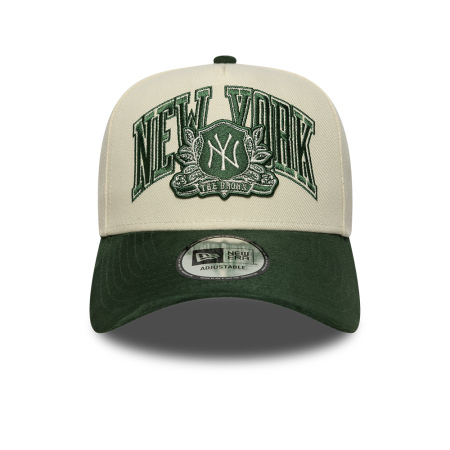 SALE Sapca New Era MLB  New York Yankees Suede  9FORTY E-Frame Adjustable Cap Cream & Green - sneakerit.ro [1]