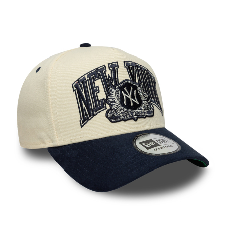 Accesorii Sapca New Era MLB New York Yankees Suede  9FORTY E-Frame Adjustable Cap Cream & Navy - sneakerit.ro [2]