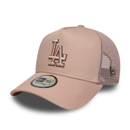 NOUTATI - Sapca New Era  MLB Outline LA Dodgers  9FORTY E-Frame Trucker Adjustable Cap Pastel Pink + sneakerit.ro