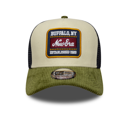 SALE Sapca New Era Patch Cord  9FORTY A-Frame Trucker Adjustable Cap Cream & Green - sneakerit.ro [1]