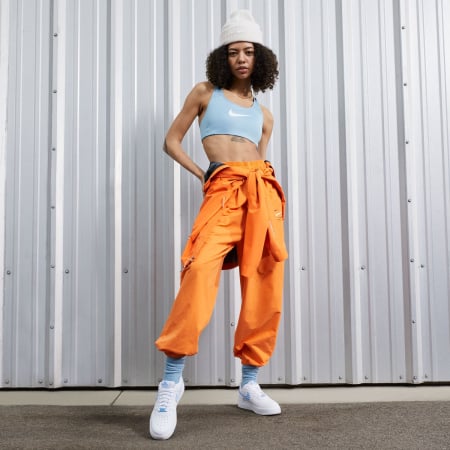 SNEAKERS DAMA Pantofi sport Nike Wmns Air Force 1 '07 Ess Trend White University Blue Gingham - sneakerit.ro [7]