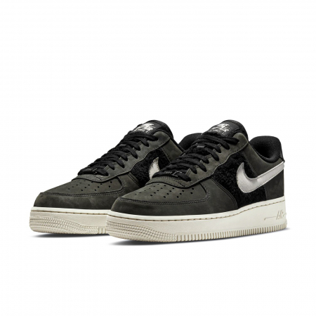 SNEAKERS DAMA Pantofi sport Nike Wmns Air Force 1 Mem 4 Black Light Bone Faux Fur - sneakerit.ro [1]