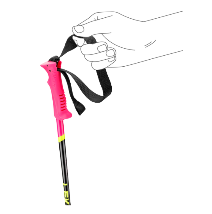 Bete Schi Leki Copii Racing 2025 Roz/Galben [4]