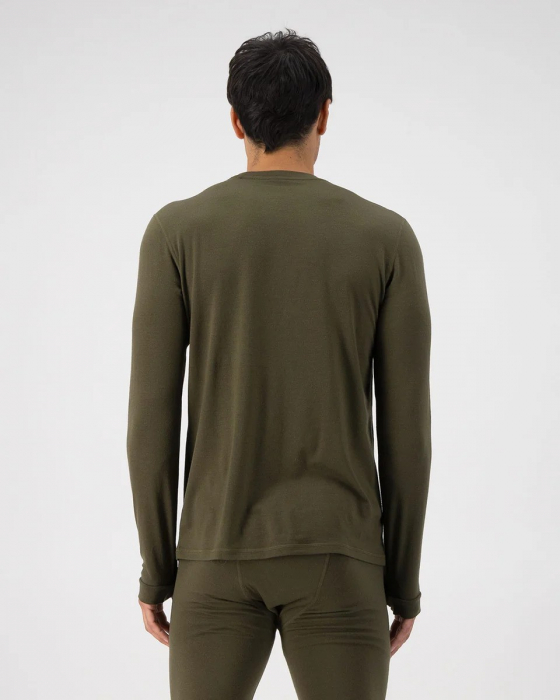 Bluza de Corp Merino Mons Royale M Cascade Flex 200 LS Dark Olive [2]