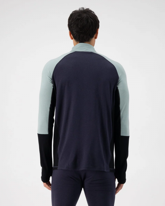 Bluza de Corp Merino Mons Royale M Olympus Half Zip 9 Iron Black [2]
