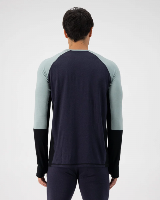 Bluza de Corp Merino Mons Royale M Olympus LS Dew 9 Iron Black [2]