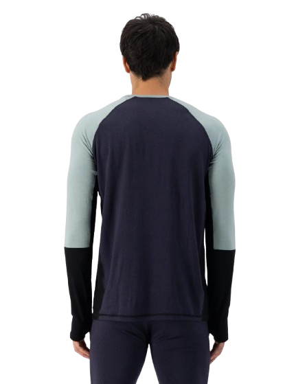 Bluza De Corp Merino Mons Royale Olympus LS Dew/9 Iron/Black [2]