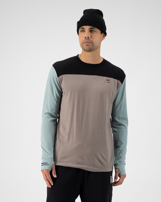 Bluza de corp merino Mons Royale M Yotei LS Dew Cinder Black [3]