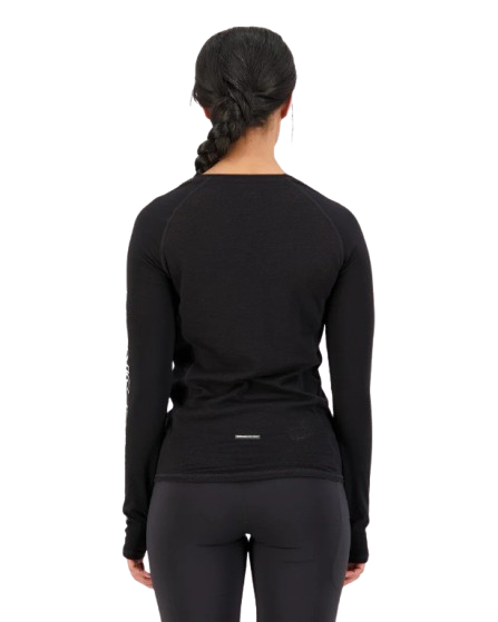 Bluza De Corp Merino Mons Royale Bella Long Sleeve Vert Lock Up Black [2]