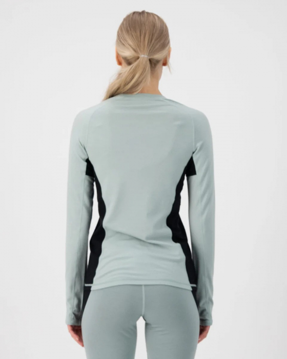 Bluza de Corp Merino Mons Royale W Olympus LS Glacier Dew Black [2]