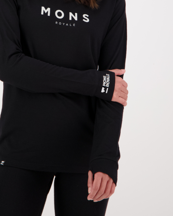 Bluza de corp merino Mons Royale W Yotei Classic Black [4]