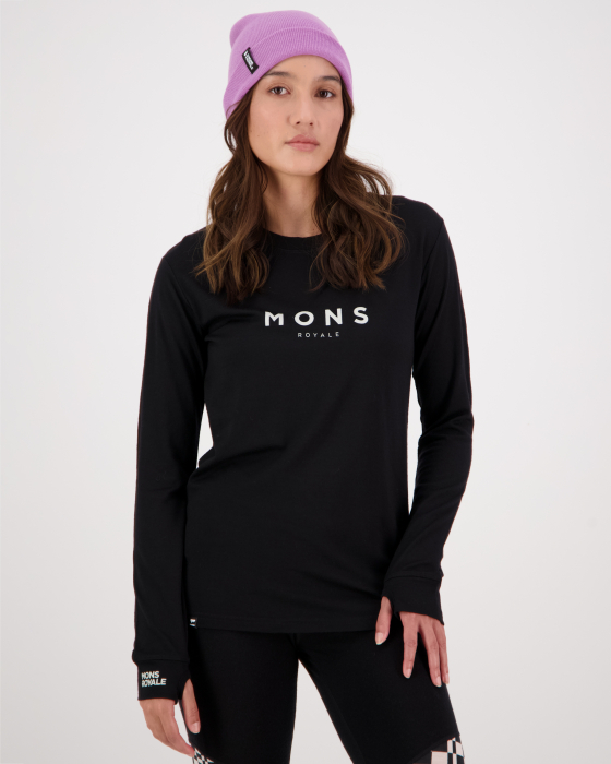 Bluza de corp merino Mons Royale W Yotei Classic Black [6]