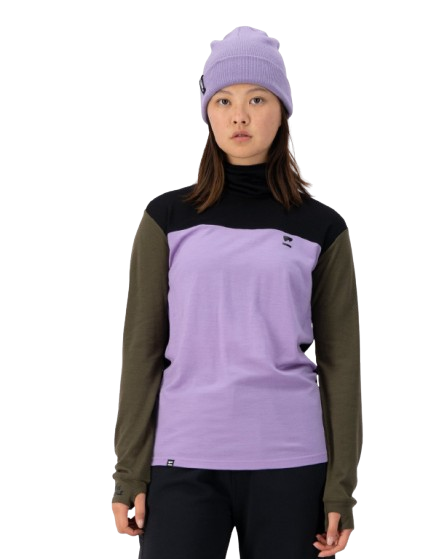 Bluza De Corp Merino Mons Royale Yotei High Neck Lupin Dark Olive Black [1]