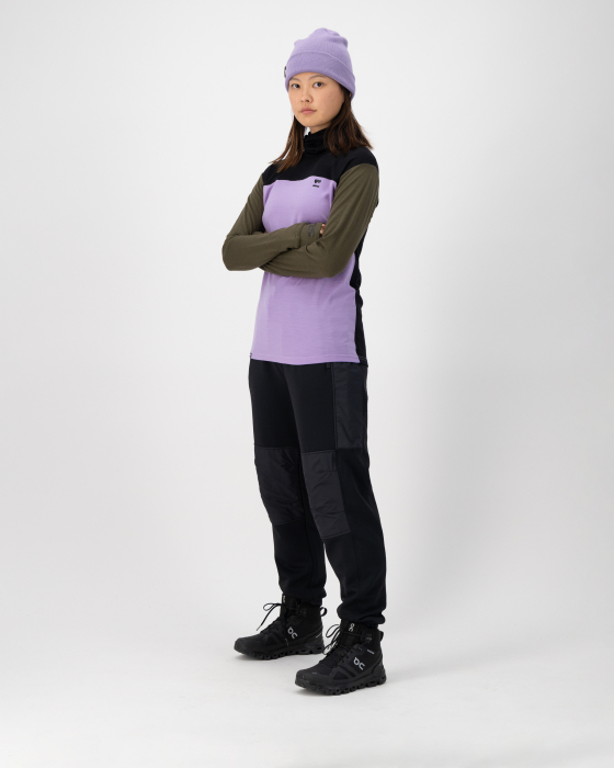 Bluza de corp merino Mons Royale W Yotei High Neck Lupin Dark Olive Black [2]