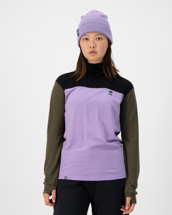 Bluza de corp merino Mons Royale W Yotei High Neck Lupin Dark Olive Black [4]