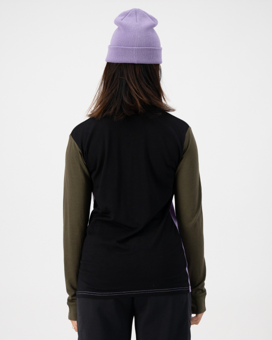 Bluza de corp merino Mons Royale W Yotei Lupin Dark Olive Black [4]