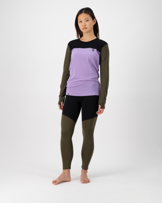 Bluza de corp merino Mons Royale W Yotei Lupin Dark Olive Black [2]