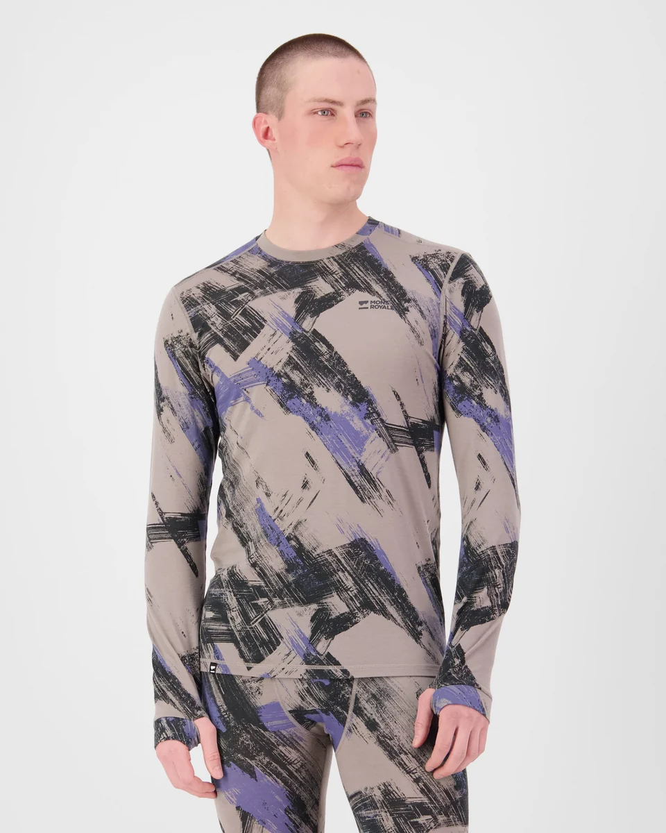 Mons Royale Cascade Merino férfi aláöltözet felső Paintbrush Blue [3]