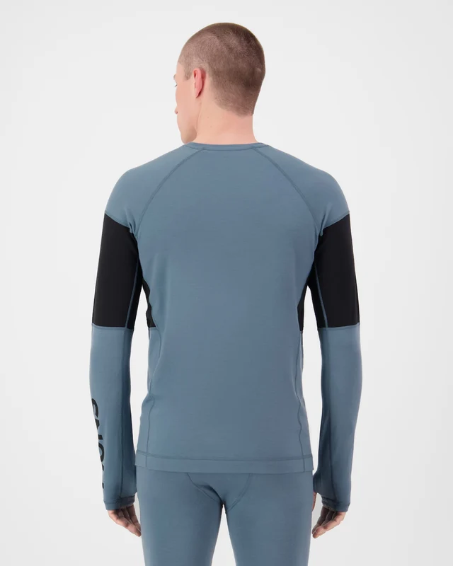 Bluza First Layer Mons Royale Barbati Olympus Merino Goblin Blue/Black [3]