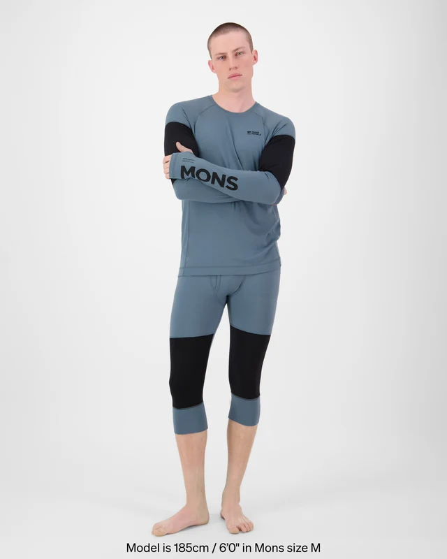 Bluza First Layer Mons Royale Barbati Olympus Merino Goblin Blue/Black [5]