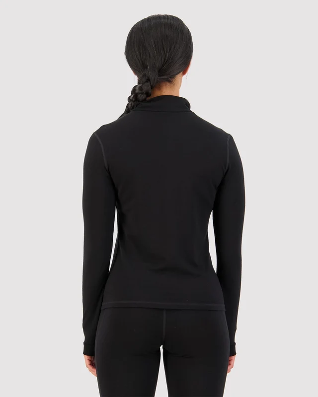 Mons Royale Cascade 1/4 Zip Merino női aláöltözet felső Black [3]