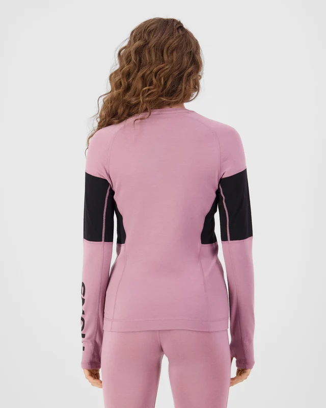 Mons Royale Olympus Merino női aláöltözet felső Sierra Pink/Black [3]