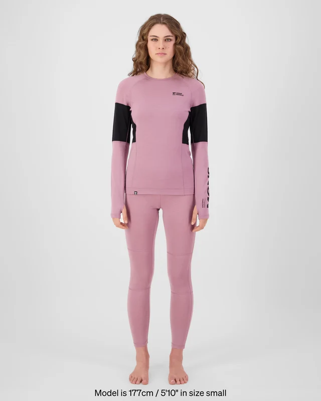 Mons Royale Olympus Merino női aláöltözet felső Sierra Pink/Black [4]