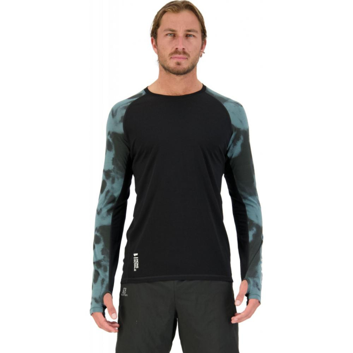 Bluza merino Mons RoyaleM Temple Tech LS Sage Tie Dye / Black [2]