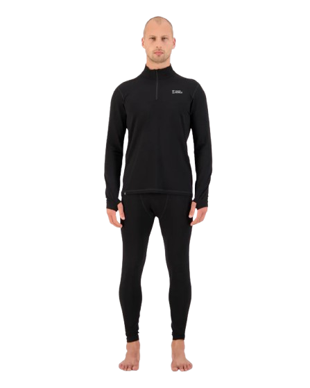 Bluza Mons Royale Barbati First Layer Cascade 1/4 Zip Black [4]
