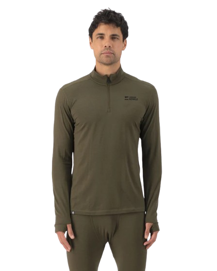 Bluza Mons Royale Barbati First Layer Cascade 1/4 Zip Dark Olive [2]