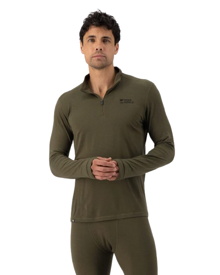 Bluza Mons Royale Barbati First Layer Cascade 1/4 Zip Dark Olive [4]
