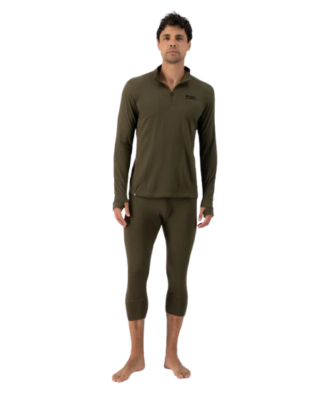Bluza Mons Royale Barbati First Layer Cascade 1/4 Zip Dark Olive [5]