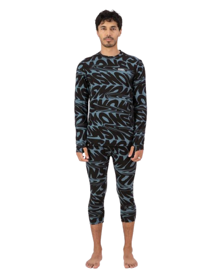 Bluza Mons Royale Barbati First Layer Cascade Signal Lost Blue [4]