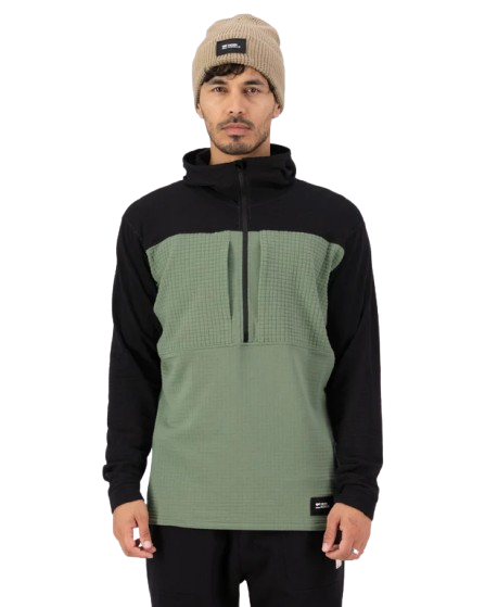 Bluza Mons Royale Barbati Mid Layer Fleece 1/2 Zip Willow Black [2]