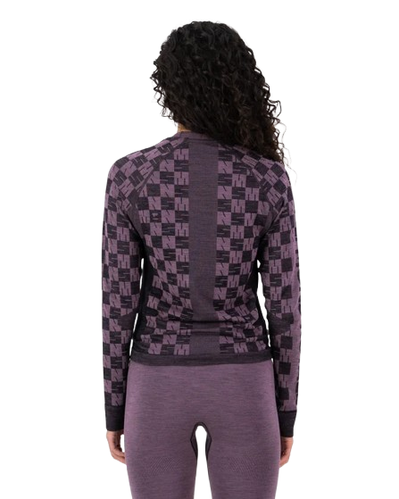 Bluza Mons Royale Femei First Layer Ascender Mauve Black [3]