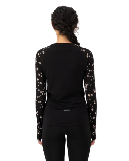 Bluza Mons Royale Femei First Layer Bella Black Daisy [4]