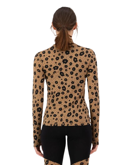 Bluza Mons Royale Femei First Layer Cascade Mock Neck Aoraki Lily Toffee [3]