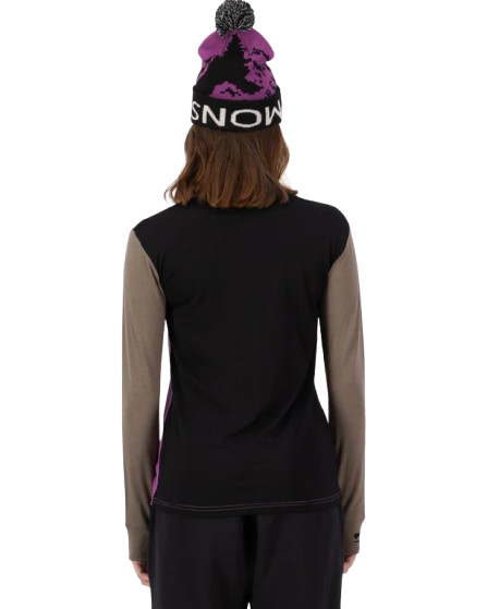 Bluza Mons Royale Femei First Layer Yotei Purple Bolt Walnut Black [3]