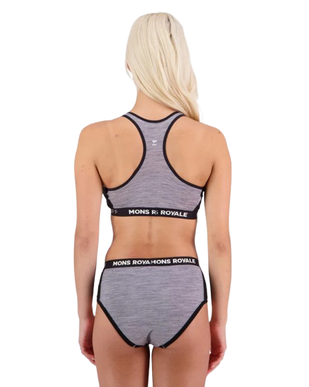Bustiera Mons Royale Sierra Bra Grey Heather Black [3]