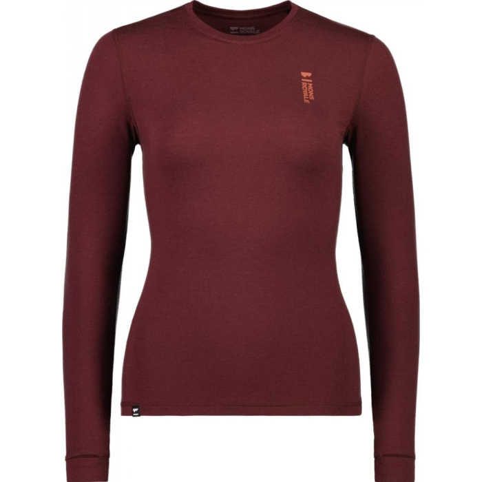 First layer merino Mons Royale Cascade Merino Flex 200 LS Dark Chocolate [2]