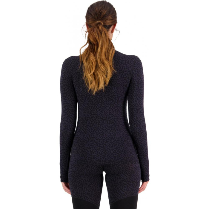 First layer merino Mons Royale Cascade Merino Flex 200 Mock Neck Arctic Leopard [3]